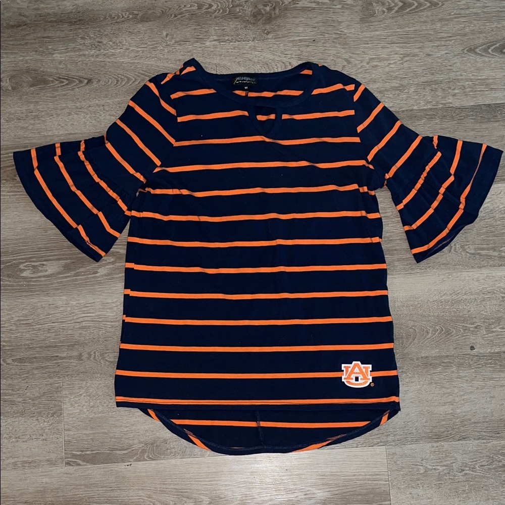 NWOT Gameday Couture Auburn Tigers Ruffle Sleeve Blouse